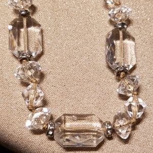 LOFT Jewelry - Loft Long Necklace w/ Silver and Clear Beads LOFT Jewelry - Loft Long Necklace w/ Silver and Clear Beads